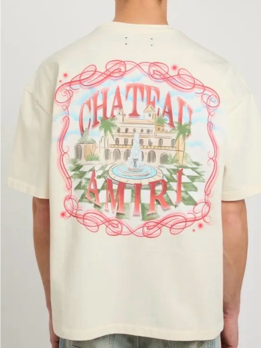 AMIRI Chateau printed cotton T-Shirt Ivory